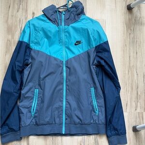 Nike Teal and Navy Windbreaker Jacket